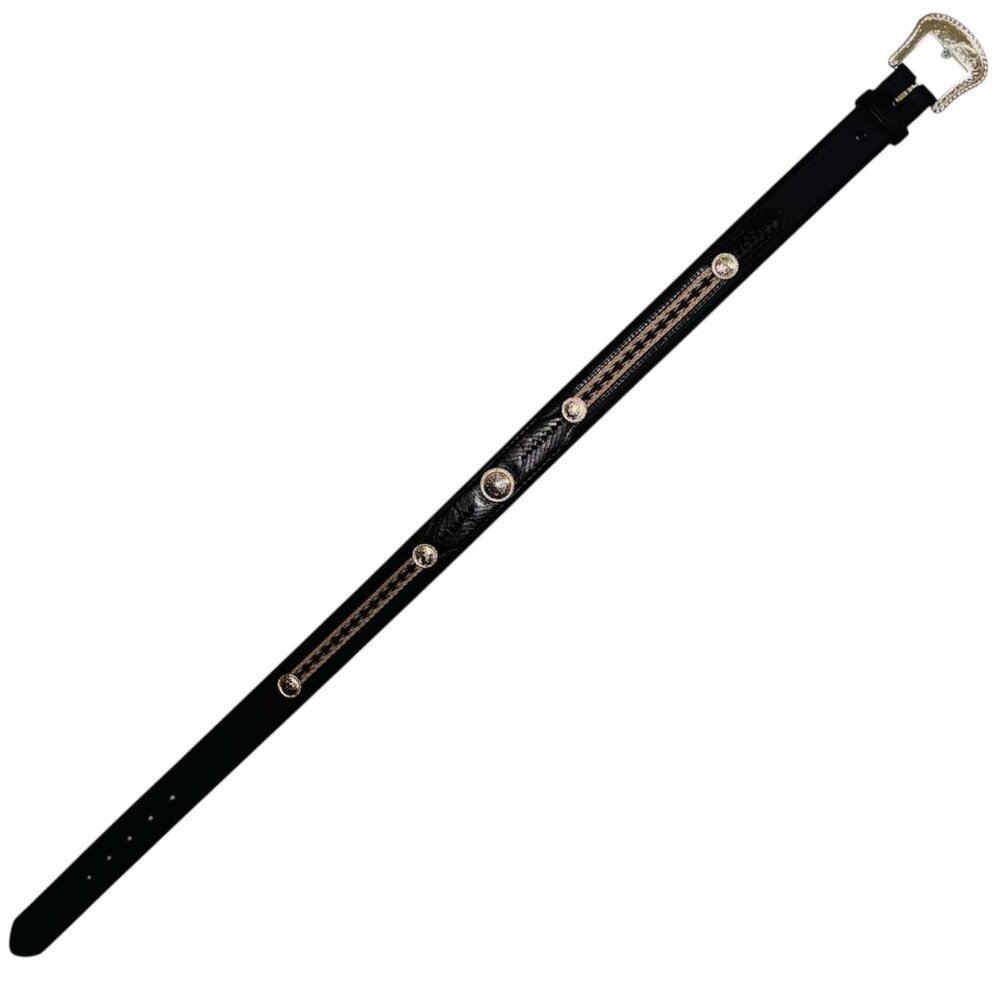 New Tony Lama Men Western Leather Black Belt